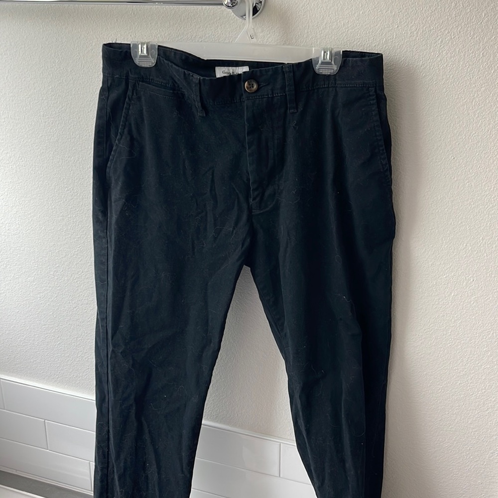 Goodfellow Black Hennepin Chino Dress Pants Athletic Fit 32x34